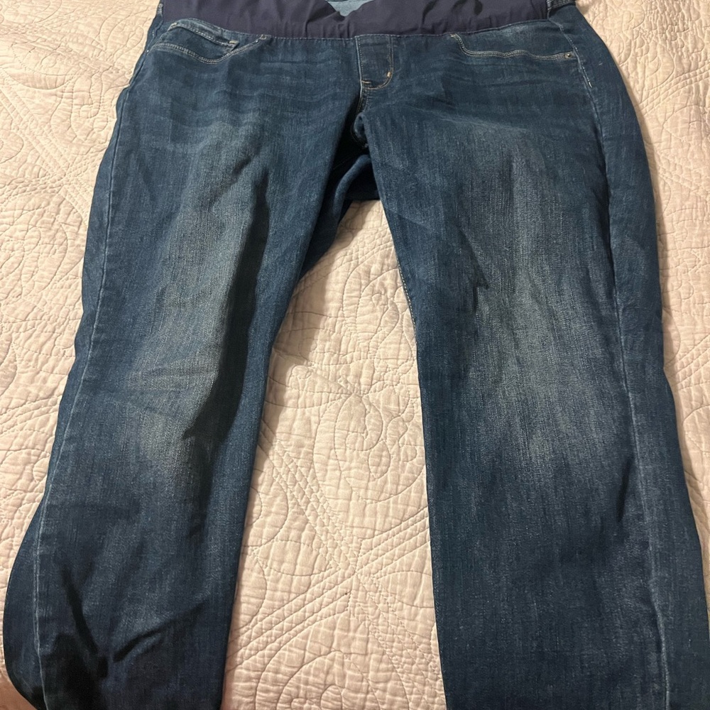 Levi's Women's Relaxed Fit Jeans - Dark Blue maternity xl